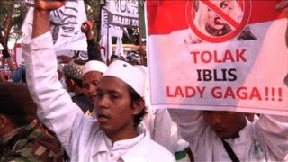  Go to hell Lady Gaga  say Jakarta protesters