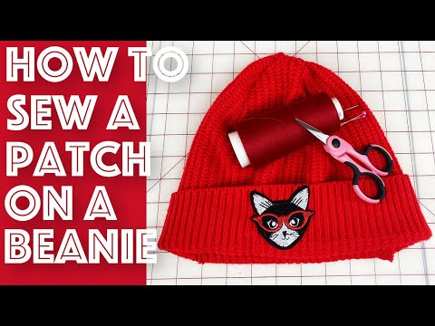 YouTube video about: How to sew a patch onto a hat?