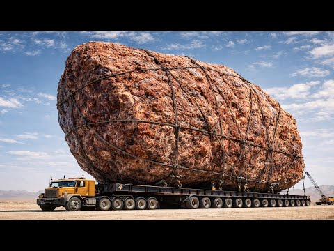 INSANE Marble Loading! Wheel Loader Lifts Giant Stone – One Mistake = Disaster