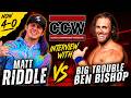 Matt Riddle is now 4-0 Vs Big Trouble Ben Bishop at CCW Las Vegas Backstage Interview