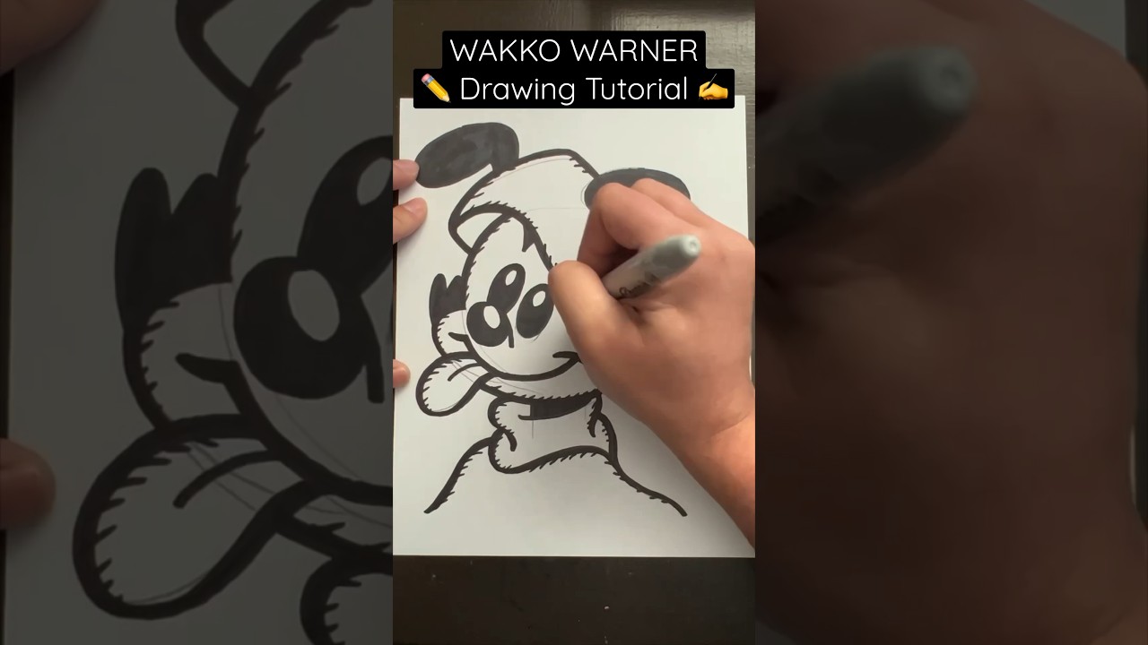Everyone Can Draw! - WAKKO WARNER ✍️ Drawing Tutorial 😀✏️ #wakkowarner #animaniacs #looneytunes