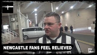 Newcastle fans relieved to see their side win!