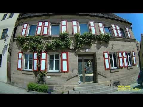 D: Stadt Heideck. Landkreis Roth. Rundfahrt durch die Stadtmitte. Juni 2021