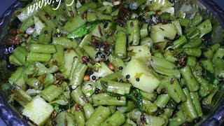 preview picture of video 'Bobbarlu Pachhimirchi Koora - Cowpeas Beans Curry - Telugu Recipes'
