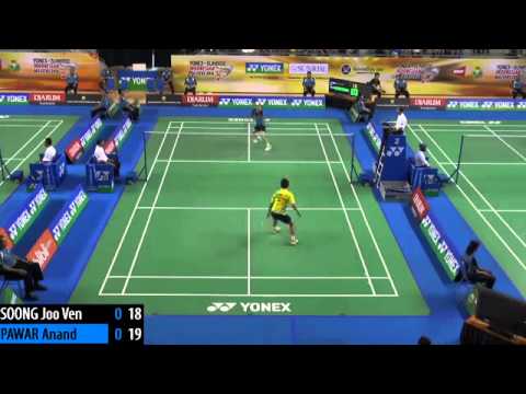 R16 - 2014 Indonesian Masters GPG Badminton Open - Anand Pawar vs Soong Joo Ven