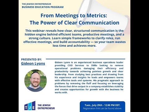 From Meetings to Metrics: The Power of Clear Communication by Gideon Lyons