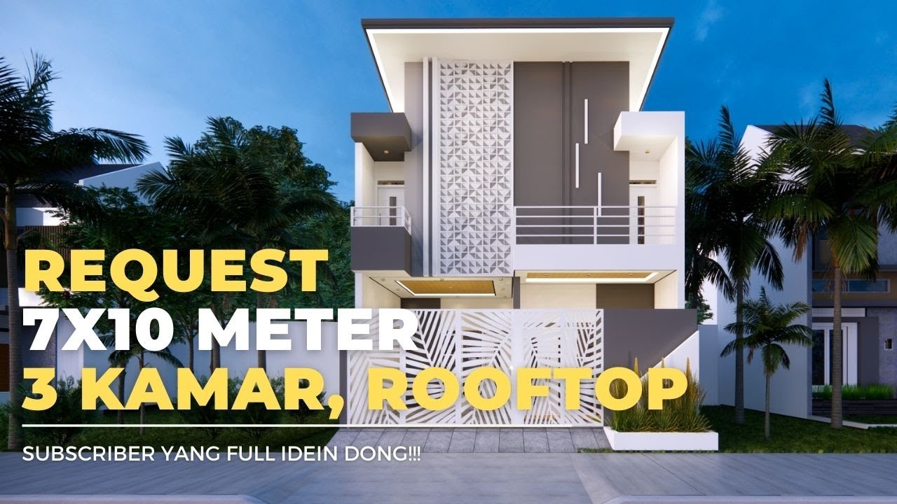 RUMAH 7X10 M 3 KAMAR, MUSHOLAH & ROOFTOP GARDEN