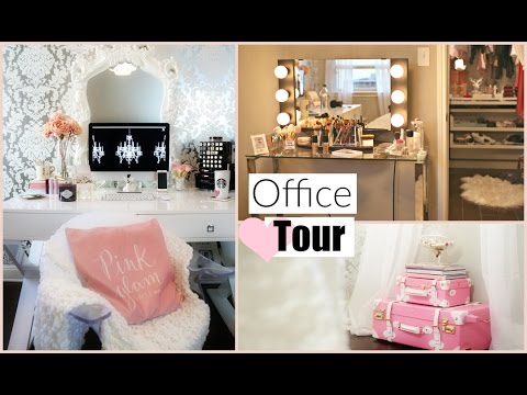 Office Room Tour - Makeup Room Tour - MissLizHeart Video