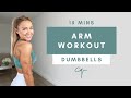 15 Min INTENSE ARM WORKOUT with Dumbbells at Home