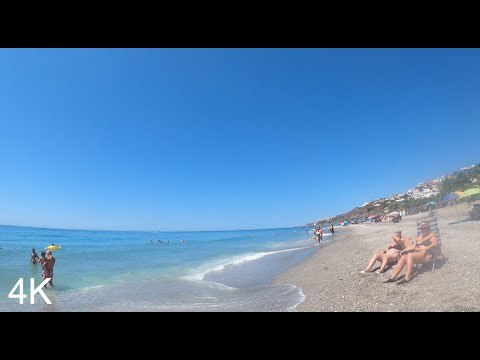 Paseo por la playa del CHUCHO en NERJA Málaga Agosto 2023
