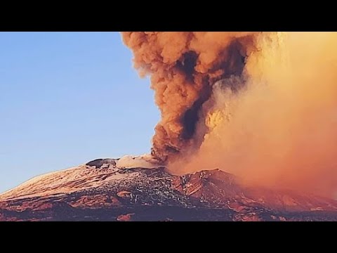 Volcano Eruption Etna 04/03/2021   morning  time