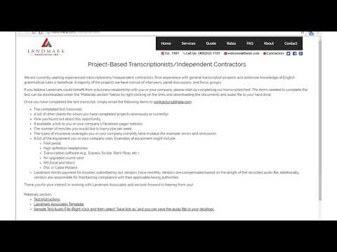 One Job Minute: Remote Transcription for Landmark Associates