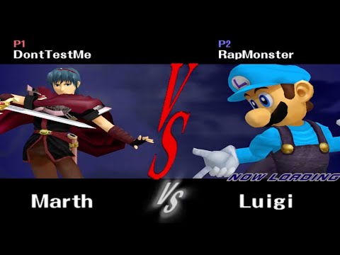 Zain(Marth) vs RapMonster(Luigi) Bair Necessities Thug Finals | Smash Melee