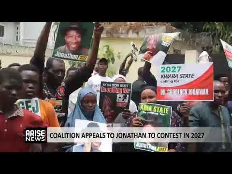 YOUTHS AND CSOS STORM JONATHAN’S ABUJA OFFICE, DEMAND 2027 PRESIDENTIAL COMEBACK