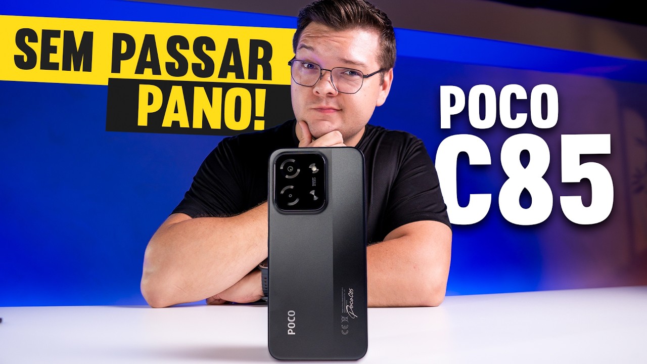 Miniatura da avaliação em vídeo de Smartphone Xiaomi POCO C85 256GB 8GB RAM
