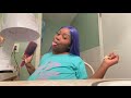 K Marie Get Ready With Me Watch Me Put On My New Purple In Blue Lace Front Wig