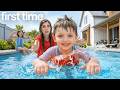 Swimming For The First Time In The New House