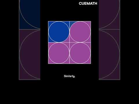 Four circles packed into a square — what fraction is left?