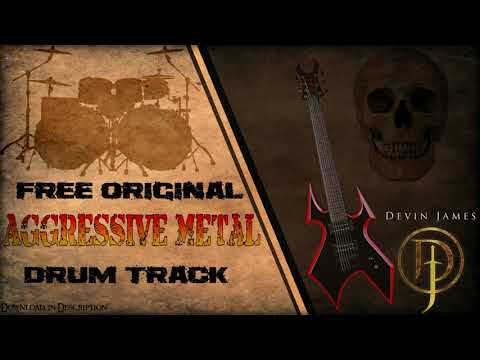Aggressive Metal Styled Free Original Drum Track - 90 BPM (FREE DOWNLOAD)