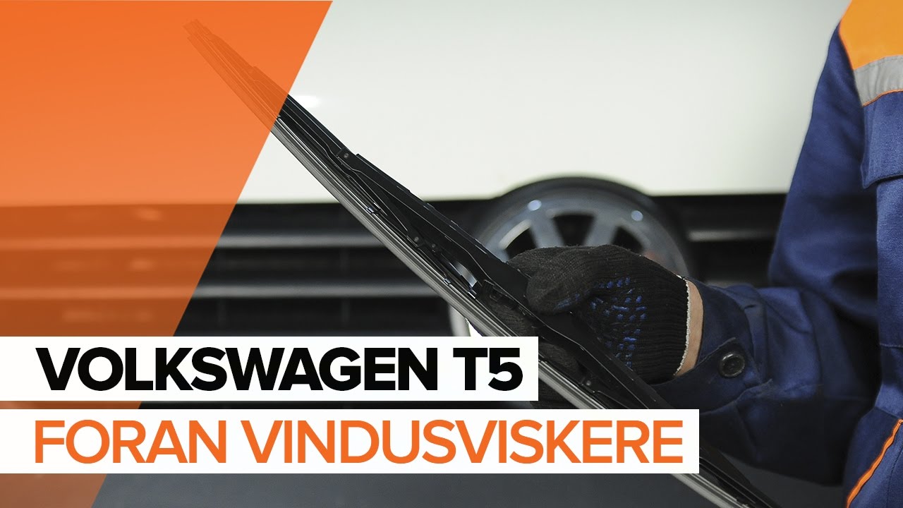Slik bytter du vindusviskere fremme på en VW Multivan T5 – veiledning