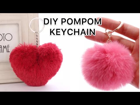 DIY PLUSH POM POM KEY CHAIN IDEA - BEST KEYCHAIN EVER!