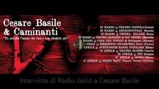 Audio intervista di Radio Gold Alessandria a Cesare Basile