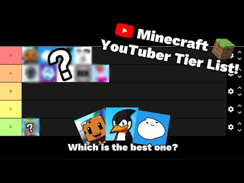Minecraft YouTuber Tier List! (Who Will Win?)
