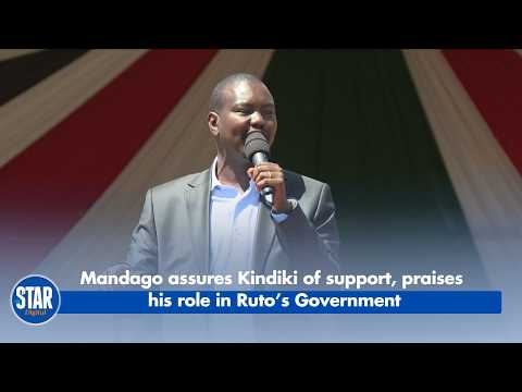 Mandago assures Kindiki of support, praises his role in Ruto Government