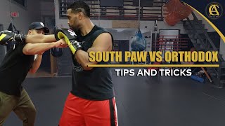 SOUTH PAW VS ORTHODOX TIPS AND TRICKS!| COACH ANTHONY BOXING
