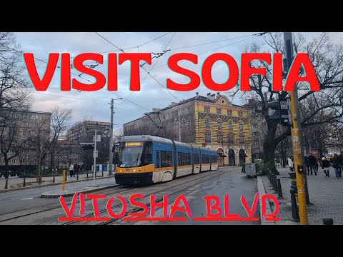 [4K] Sofia Walking Tour | Vitosha Boulevard Bulgaria | София България | Rainy day