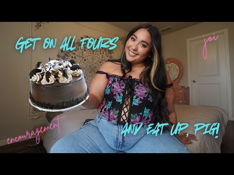 BBW FEMALE FEEDER ENCOURAGES YOU TO EAT