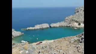 preview picture of video 'St. Paul's Bay, Lindos, Rhodes'