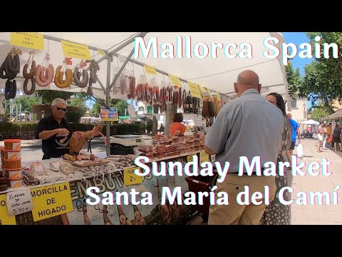 Santa María del Camí Mallorca Spain 2022🇪🇸  Market, Spain Mallorca Villages Walk, Island Walking,