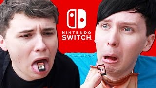 LICKING NINTENDO SWITCH GAME CARTRIDGES