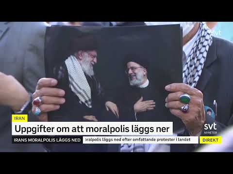 Nyheter direkt - Uppgifter: Irans moralpolis läggs ned (SVT 2022.12.04)