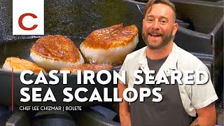 Cast Iron Seared Sea Scallops | Chef Lee Chizmar | Tips & Techniques