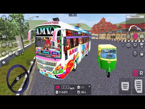AMVJ Private Bus Driving in BUSSID | Bus Simulator Indonesia Android Gameplay | Indian Bus Games
