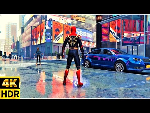 PS5 - Spider-Man No Way Home Suit Gameplay - 4K HDR 60FPS