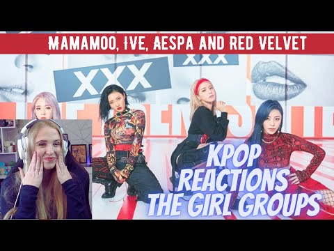 First time reacting to KPOP Girl Groups! (IVE, MAMAMOO, AESPA, TWICE & RED VELVET)