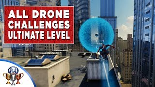 Spider-Man (PS4) All Drone Challenges - Gold Ultimate Level Walkthrough