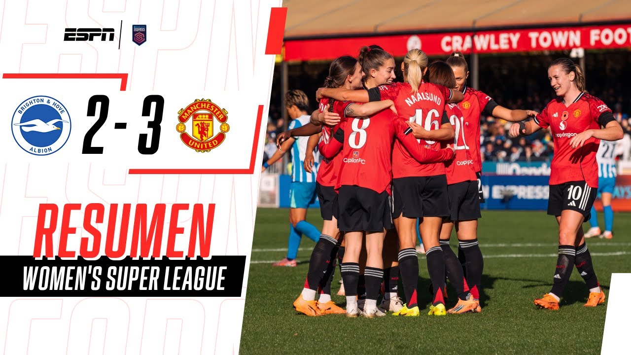 MANCHESTER VENCIÓ AL BRIGHTON Y SE METIÓ EN PUESTOS DE EUROPA | Brighton 2-3 Manchester U. | RESUMEN