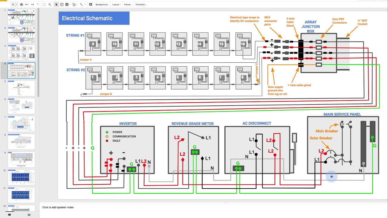 Reading a Solar Electrical Schematic