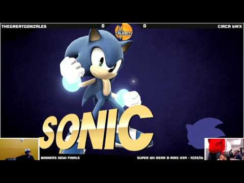 SWBB #59  Circa  6WX Sonic vs TheGreatGonzales Ness   Winners Semi Finals   Smash 4 Singles