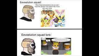 Eeveelution squad characters vs the lore