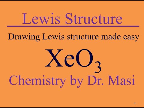 How to Draw a Lewis Structure for XeO3 xenon trioxide?