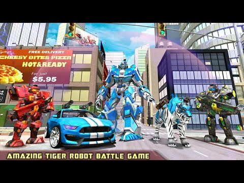 US Police Tiger Robot Transforms in Car,Robot & Tiger–US Police Robot Tiger Game Gameplay #1