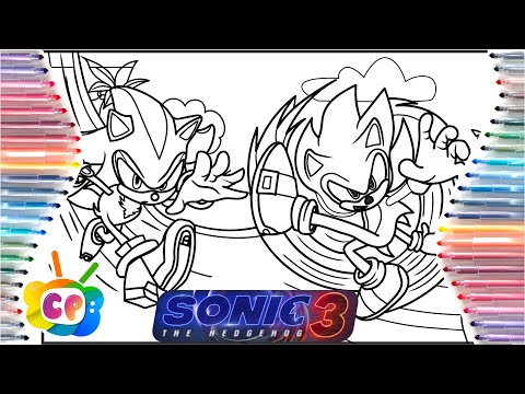 Sonic vs Shadow Coloring Pages / Sonic 3 coloring / Tobu - Funk It |  Copyright Free Music