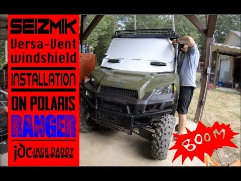 Installation of a seizmik versa vent windshield.  detailed install - Polaris ranger