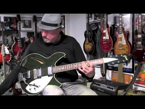 c.1969 Greco (Fujigen) ER-180 Semi-Hollow Guitar MIJ Vintage Dark Green image 9