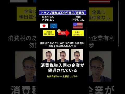 トランプ関税は不公平是正 #財務省解体デモ 主催者 #しばやん #トランプ関税 #消費税